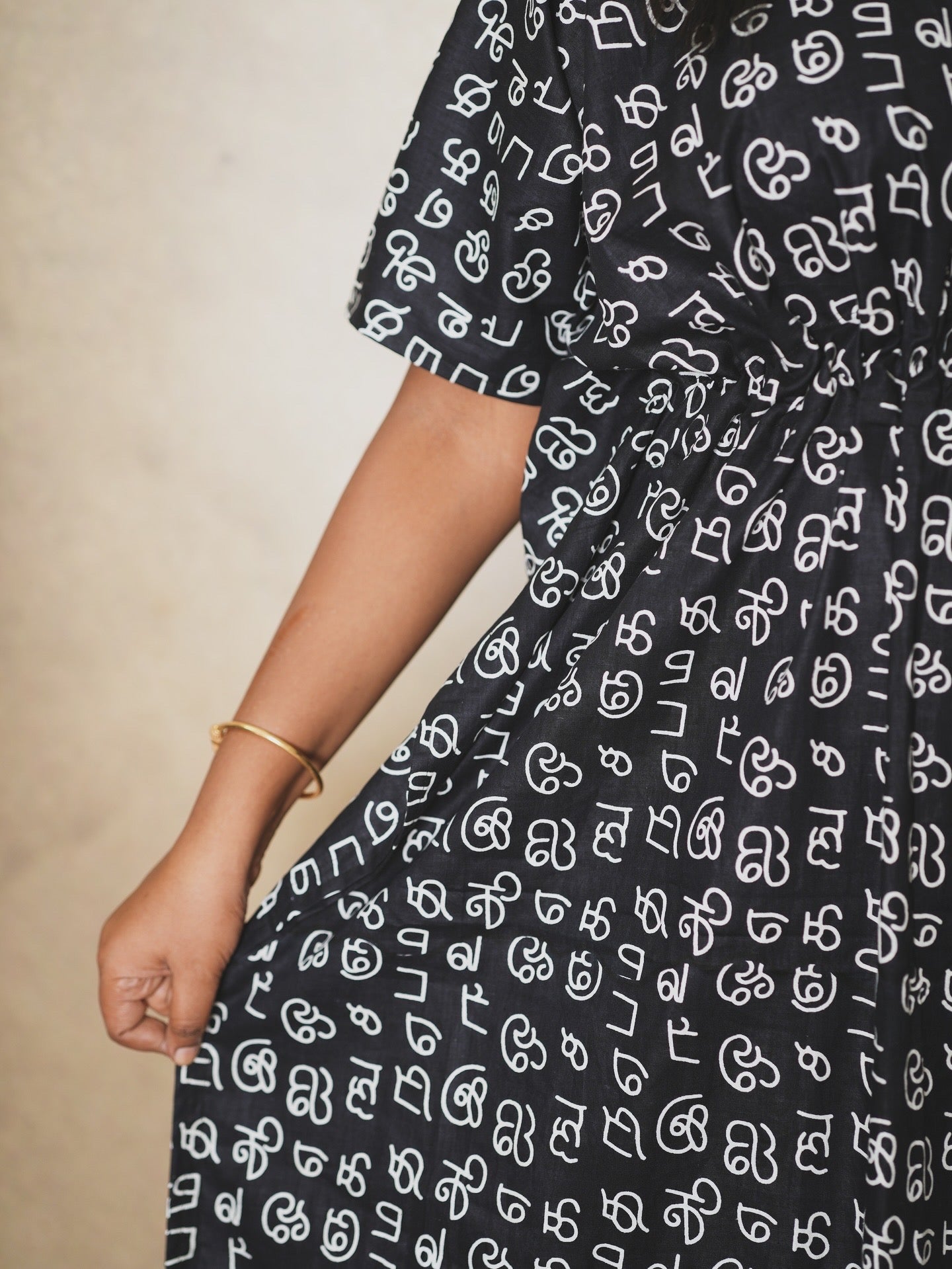 Trending Tamil Letters Pure Cotton Kaftan - ALP003